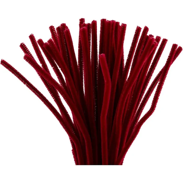 Chenille, 6 mm, 30 cm, 50 stk